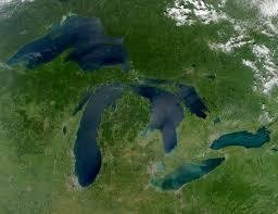 satellite image of the great lakes