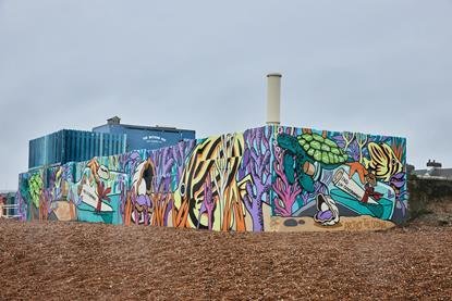 A striking new mural by Richt is unveiled in St Leonards-On-Sea, East Sussex, to celebrate the High Seas Treaty coming into force.